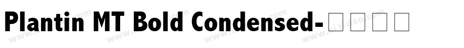 Plantin MT Bold Condensed字体转换